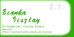 bianka viszlay business card